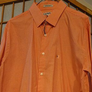 Express Extra Slim Fit Stripped Dress Shirt Extra XL/TG